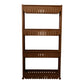 Movable plastic storage rack for kitchen and household use
