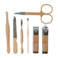 Complete manicure and pedicure grooming tool set with essential accessories