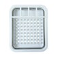 Plastic dish rack organizing plates and utensils