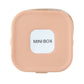 Full view of compact mini jewelry storage box with mirror