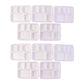 Stacked biodegradable sugarcane fiber meal trays ready for sustainable catering use