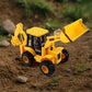 Top view of the LALA Friction Powered Backhoe Loader Toy