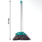 Floor cleaning mop with long ergonomic handle and cotton yarn head