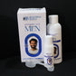 Measuring spoon used for accurate application of men's bleach facial hair lightening kit.