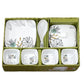 Jiaqi plastic dinner set arranged elegantly on a table, showcasing its design.