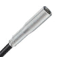Stainless steel drain cleaning brush coiled for compact storage.