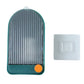 Side view of wall mounted soap holder showing space saving design