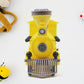 Detailed shot of the Aditi Pull Back Train Toy's wheels and robust body.
