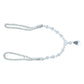 Stylish window curtain tieback featuring crystal and pearl beads
