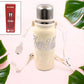 Lifestyle image of the sleek stainless steel water bottle on a clean background.