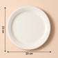 Glossy white round dinner plate ideal for snacks and curry servings