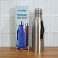 Travel-friendly reusable stainless steel water bottle with carry strap