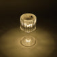 Night ambience created by warm light of LED crystal-effect table lamps