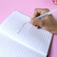 Single fine tip black gel pen with smooth ink flow and transparent design