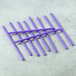 Set of eco-friendly reusable plastic straws for daily drink use