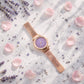 Side view of stylish lightweight ladies wrist watch strap