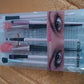 Compact travel-friendly soft makeup brush set inside pouch ready for use