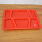Multi-section plastic serving tray with smooth surface for quick washing