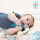 Selection of bright, appealing cooling baby teethers in various silicone shapes.