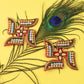 Pure acrylic Swastik decorative sticker with ornate embellishments