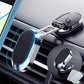 An overhead shot of the magnetic phone holder with a phone in landscape orientation.