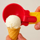 Dual-function scoop utensil for ice cream and melon balls