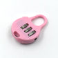 Front view of the 3-Digit Zipper Lock, highlighting the resettable combination dials.