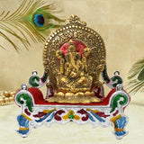 Beautiful Bal Gopal Singhasan with intricate carvings, perfect for a home temple.