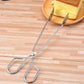 Long handle cooking tong for safe barbecue grilling.