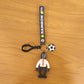 Sporty and decorative cartoon football boy keyring for kids and football lovers