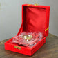 Festive diya lotus shaped brass pooja oil lamp in close view