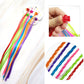 Set of 6 colorful clip-in hair braids for kids styling