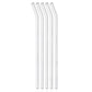 Sleek design of reusable clear glass straws, eco-friendly and dishwasher safe