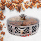 Stylish silver dry fruit box, ready for festive gifting in India.