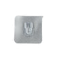 GlimmerHome transparent adhesive hook discreetly blending into a white wall.