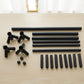 Modern metal coat rack stand freestanding in entryway corner
