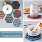 A set of PVC placemats providing high-temperature insulation for kitchen dining.