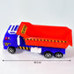 A child excitedly pushing the Friction Power Truck Toy across the floor.
