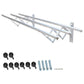 Folded clothes drying rack neatly against the wall, highlighting its space-saving design.