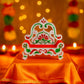 Video showcasing detailed craftsmanship on plastic decorative pooja singhasan