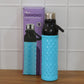 Top view of 1100 ML sports water bottle with diamond texture