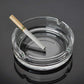 Sleek and sturdy crystal glass ashtray, a blend of form and function.