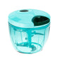Compact hand-held vegetable chopper, ideal for small kitchens and everyday use.