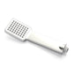 High pressure shower head displaying various spray settings for a customized shower.