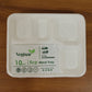 Microwave safe 5 section compostable bagasse meal tray for hot and cold foods