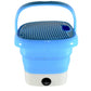 Close-up of the portable washing machine's detachable drain basket feature.