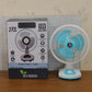 Easy-to-operate small desktop fan with safety grill