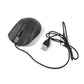 Close-up of the Compshop M-022 Wired Optical Mouse buttons for precise clicks.