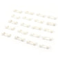 The 20-piece set of plastic cable clips shown in their retail packaging, ready for use.