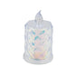 Battery-operated LED tealight candle providing a realistic, warm glow for ambiance.